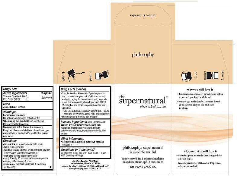 supernatural airbrushed canvas broad spectrum spf 15 sunscreen